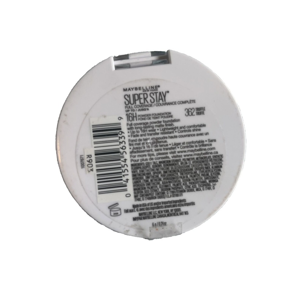Maybelline Super Stay Full Coverage Pressed Powder Foundation 362 Truffle 0.21oz - Picture 2 of 3